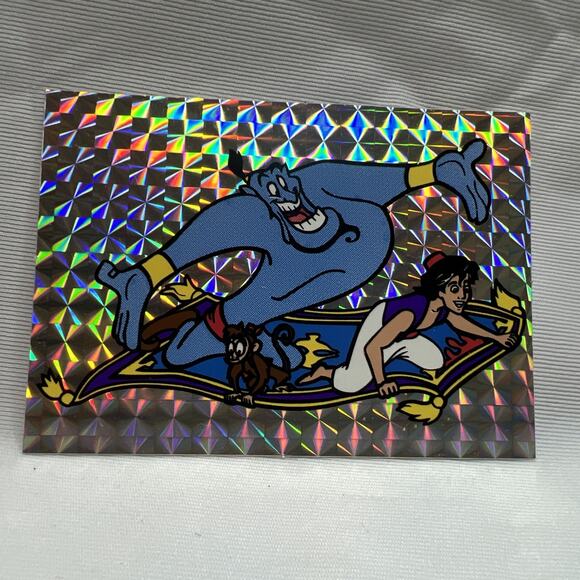 Disney Aladdin Magic Carpet Genie Vending Machine Sticker Prism 1990's Vintage - Picture 1 of 3